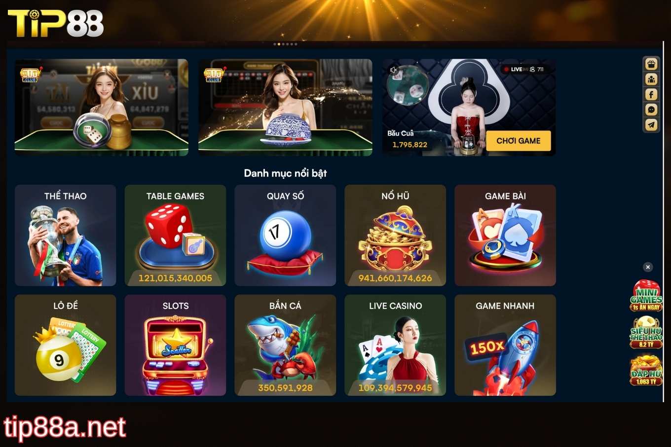 Các sảnh cược hàng đầu Tip88