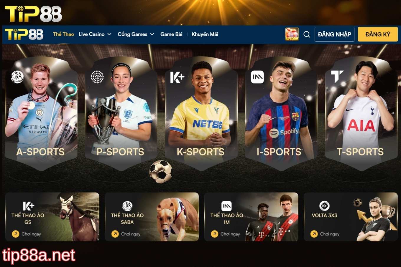 Các thể loại cược tại sảnh thể thao Tip88