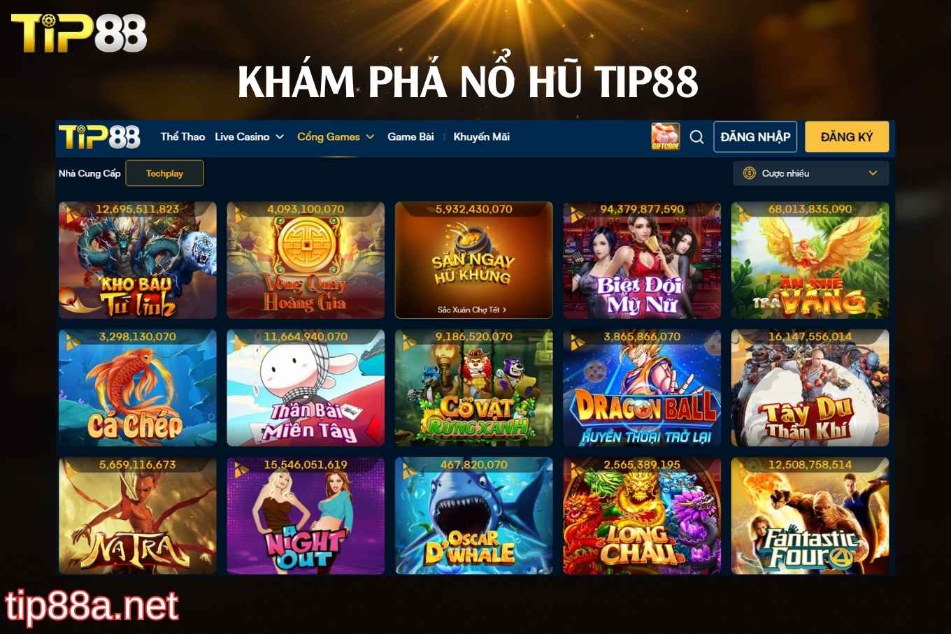 Khám phá chi tiết sảnh nổ hũ Tip88