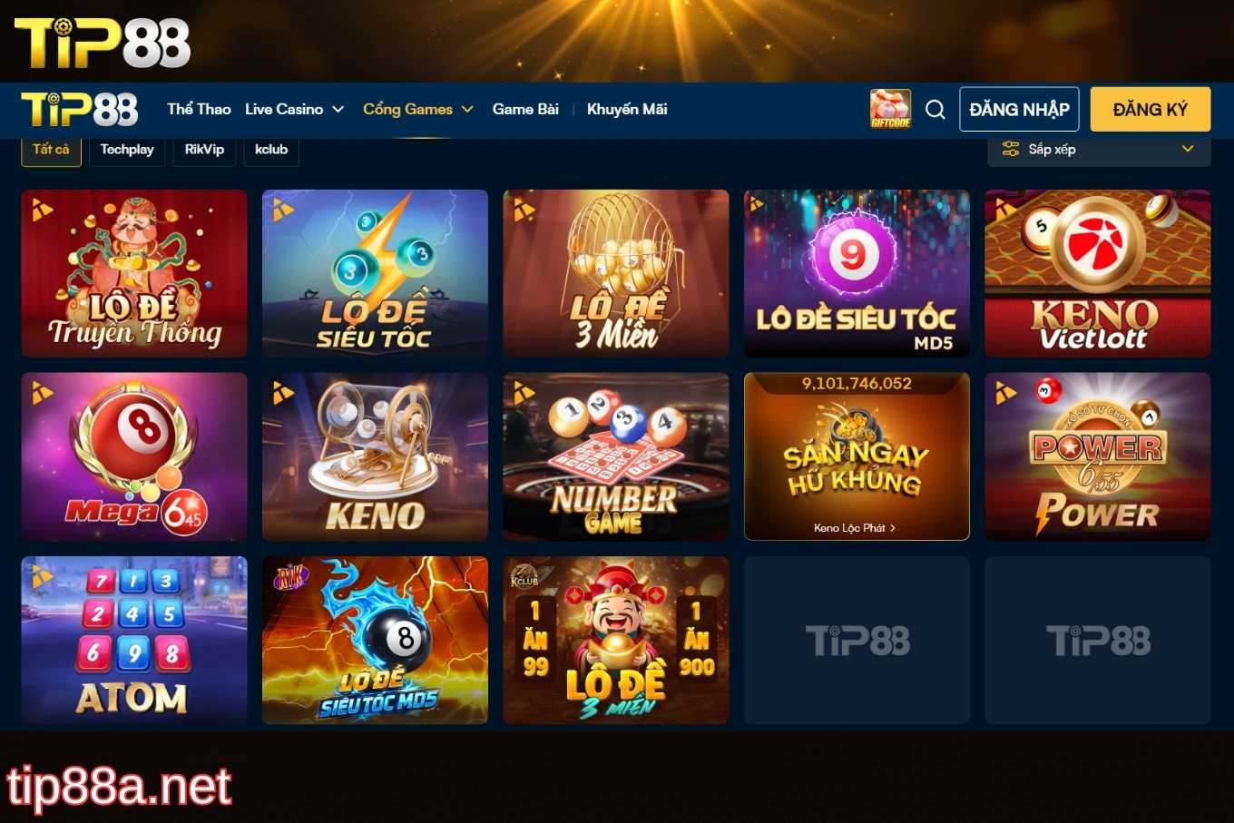 Sảnh lô đề Tip88 có gì nổi bật