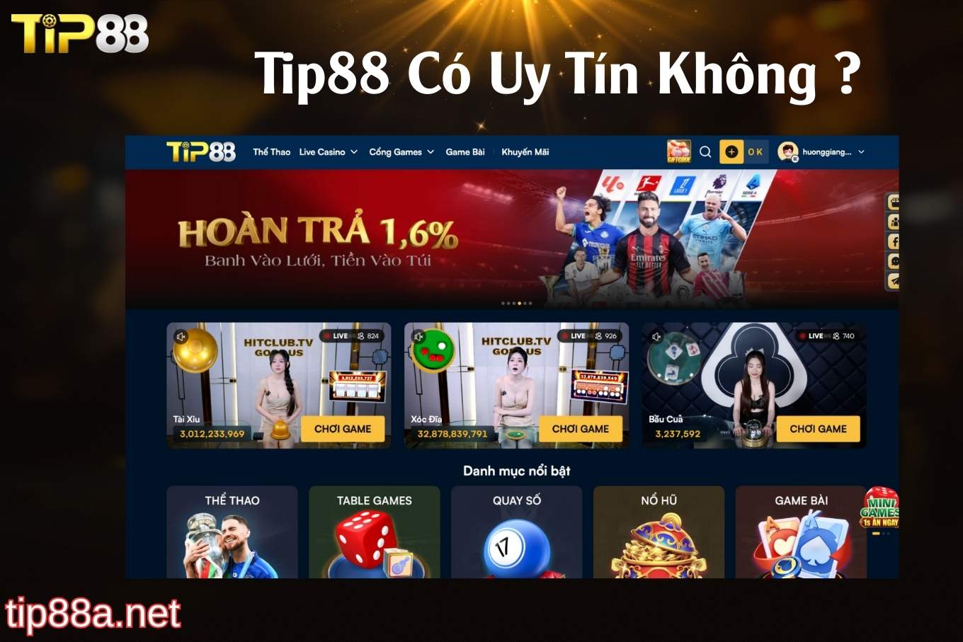 Tìm hiểu Tip88 có uy tín không