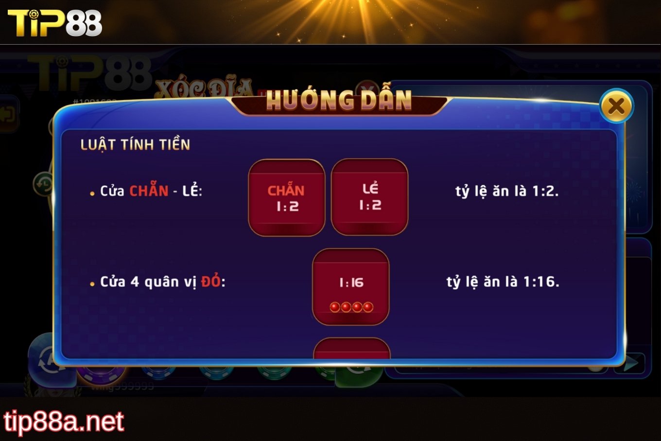 Tips cược xóc đĩa Tip88 hiệu quả