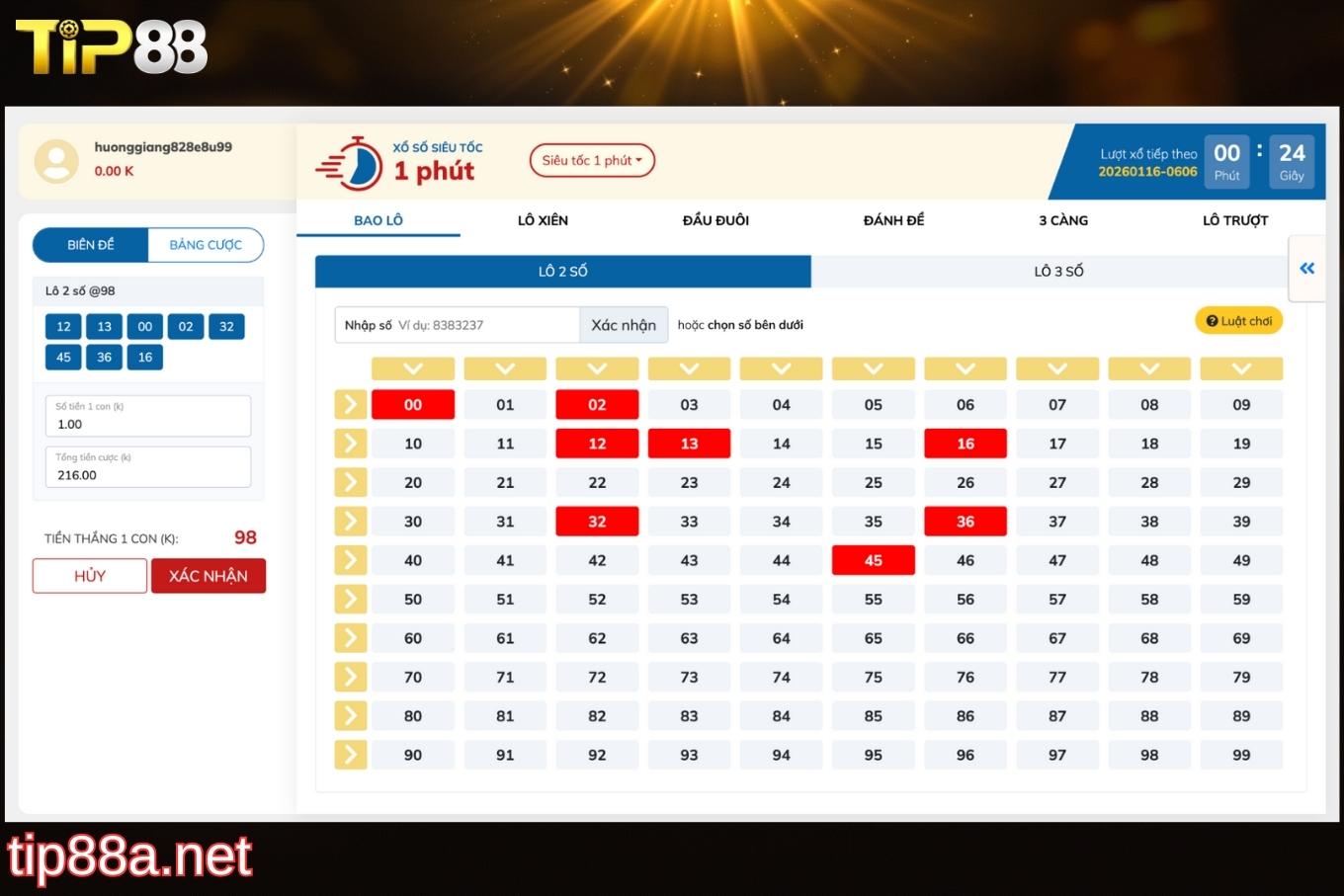 Hướng dẫn chơi lô đề siêu tốc Tip88
